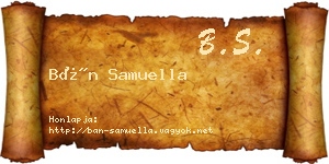 Bán Samuella névjegykártya